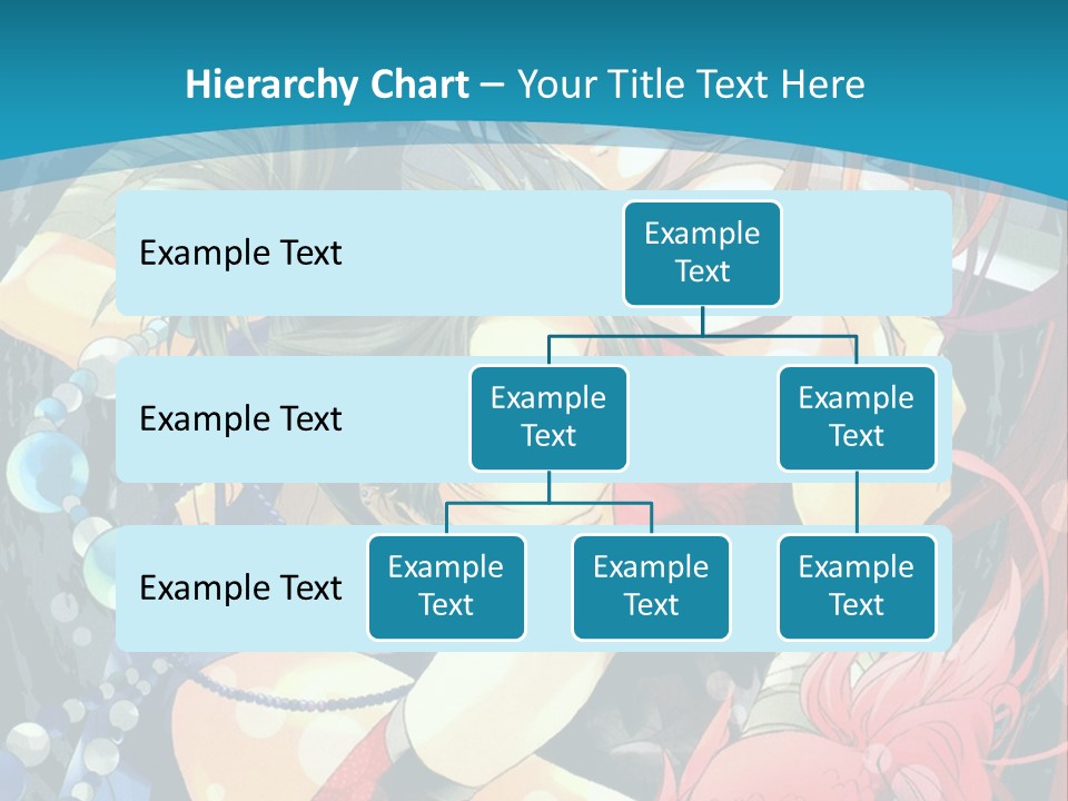 A Couple Of Anime Characters Hugging On A Blue Background PowerPoint Template