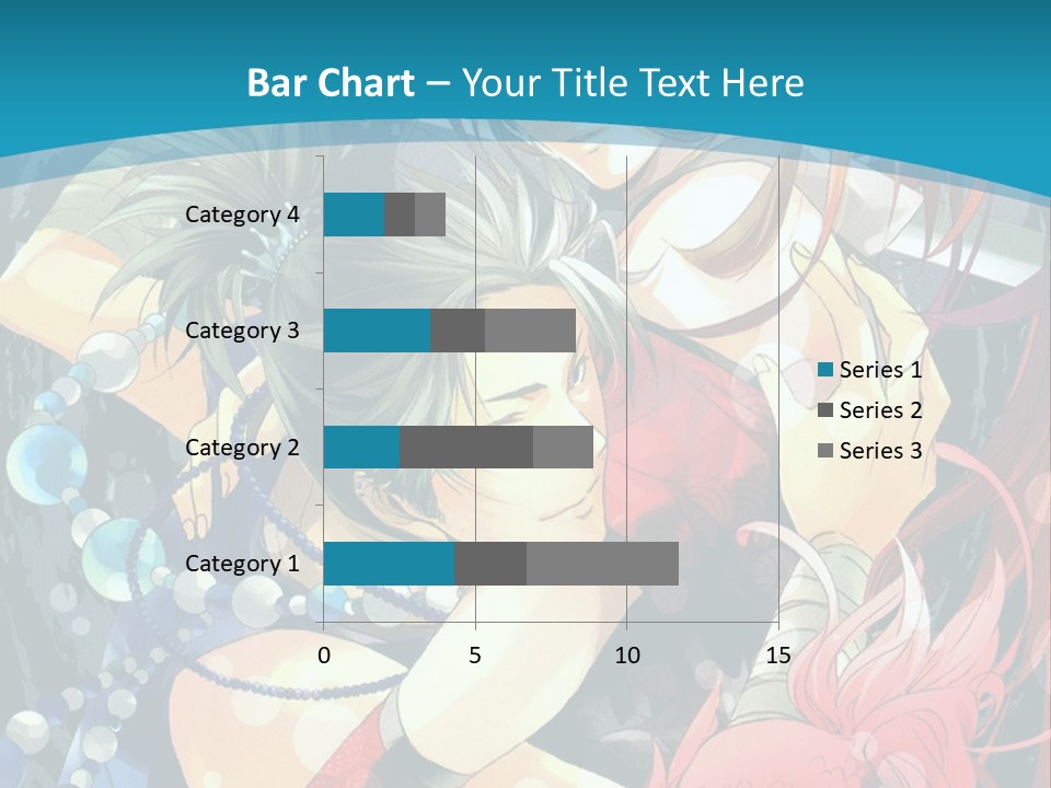 A Couple Of Anime Characters Hugging On A Blue Background PowerPoint Template