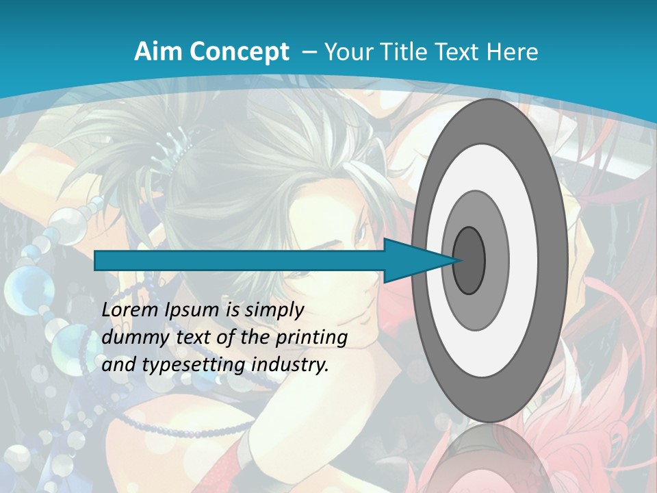 A Couple Of Anime Characters Hugging On A Blue Background PowerPoint Template