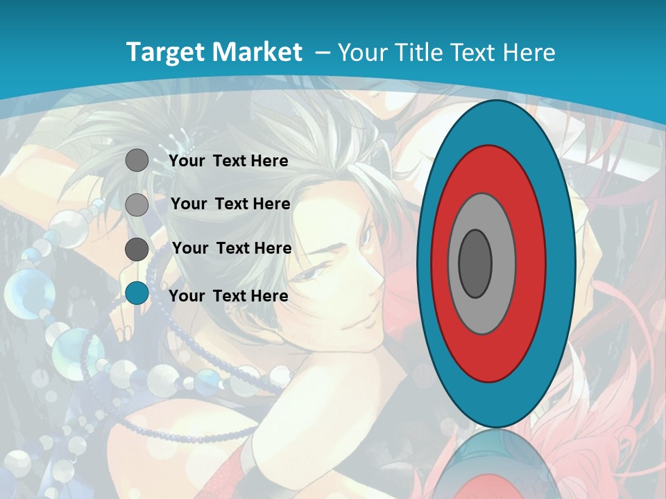 A Couple Of Anime Characters Hugging On A Blue Background PowerPoint Template