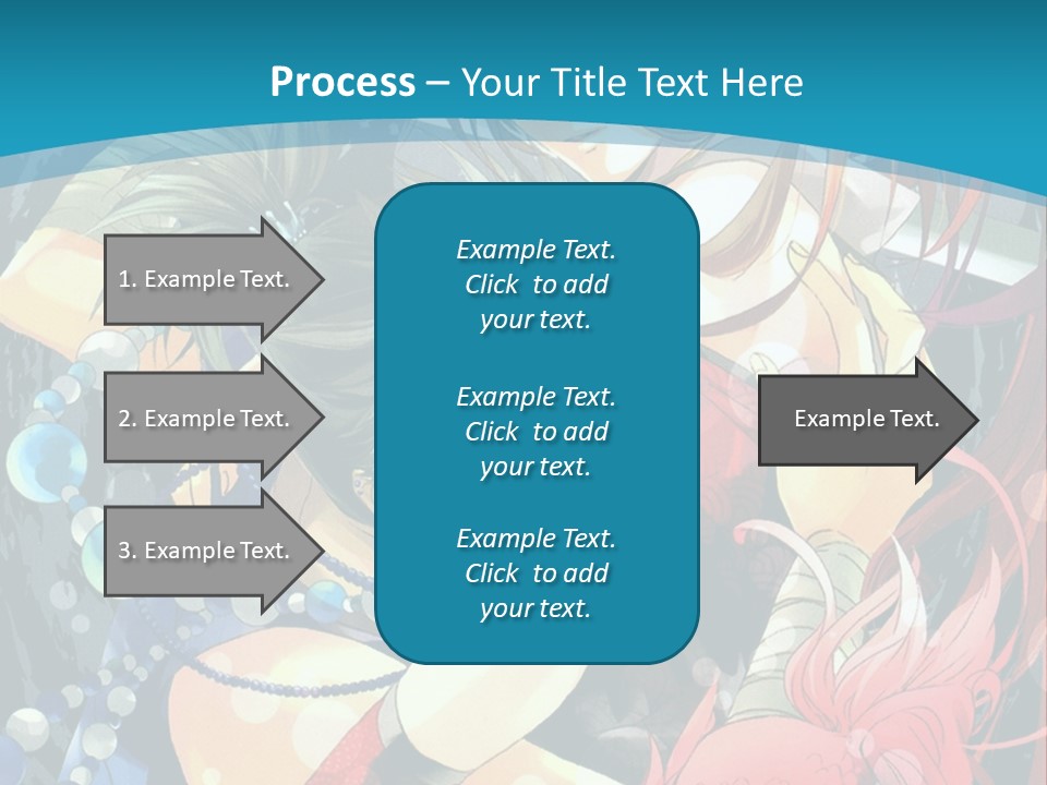A Couple Of Anime Characters Hugging On A Blue Background PowerPoint Template