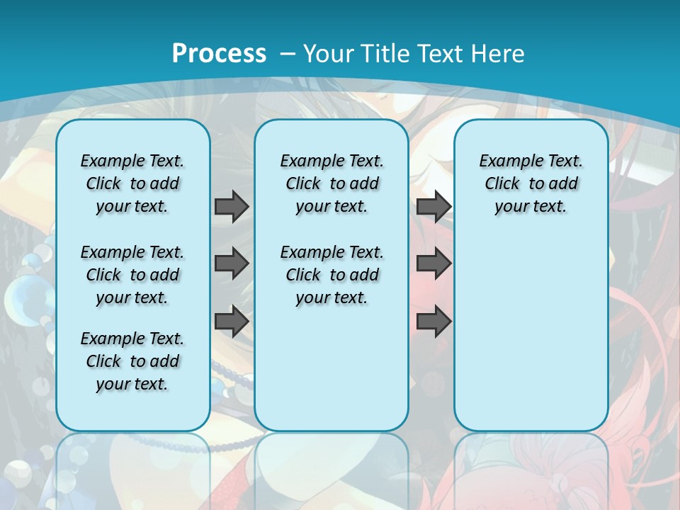 A Couple Of Anime Characters Hugging On A Blue Background PowerPoint Template