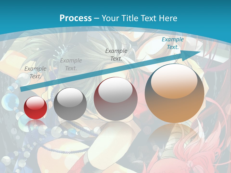 A Couple Of Anime Characters Hugging On A Blue Background PowerPoint Template