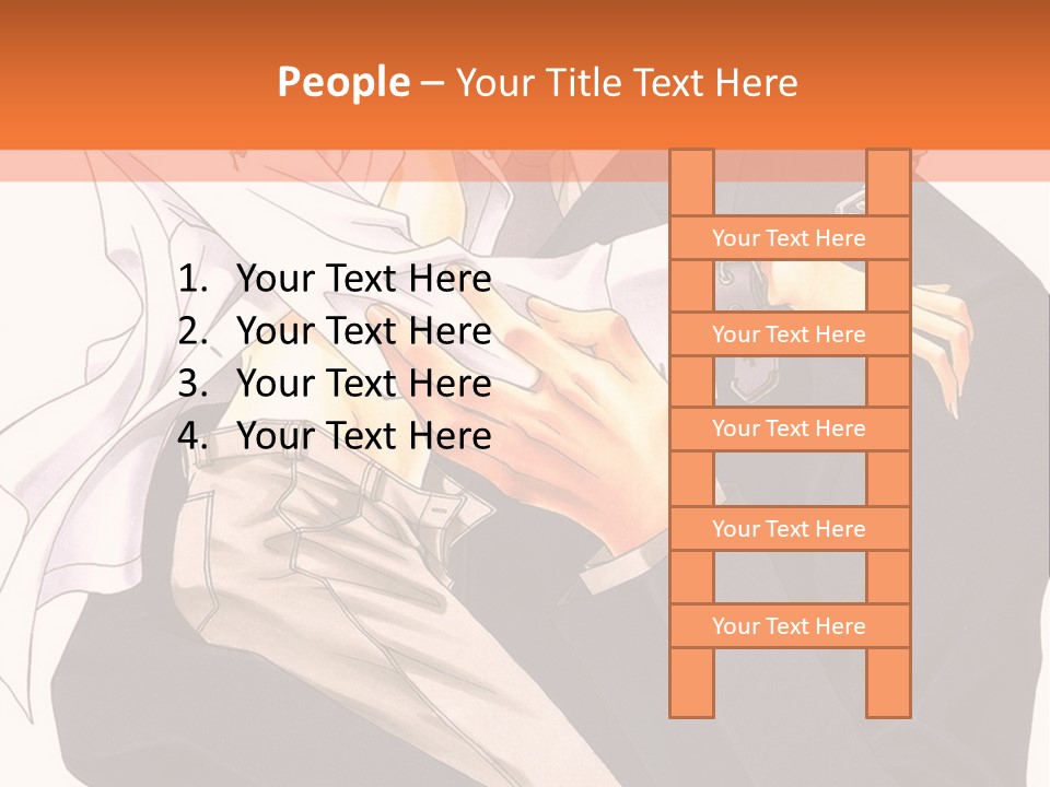 A Couple Of People Standing Next To Each Other PowerPoint Template