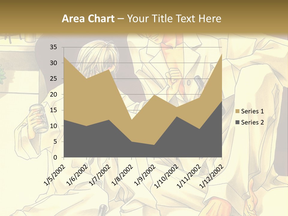 A Couple Of People Sitting On A Couch PowerPoint Template