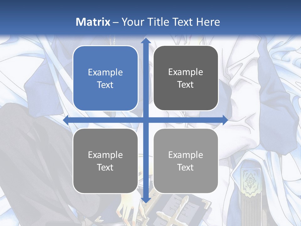 A Couple Of Anime Characters Sitting Next To Each Other PowerPoint Template