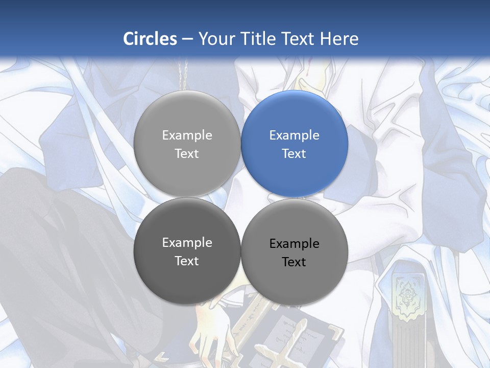 A Couple Of Anime Characters Sitting Next To Each Other PowerPoint Template