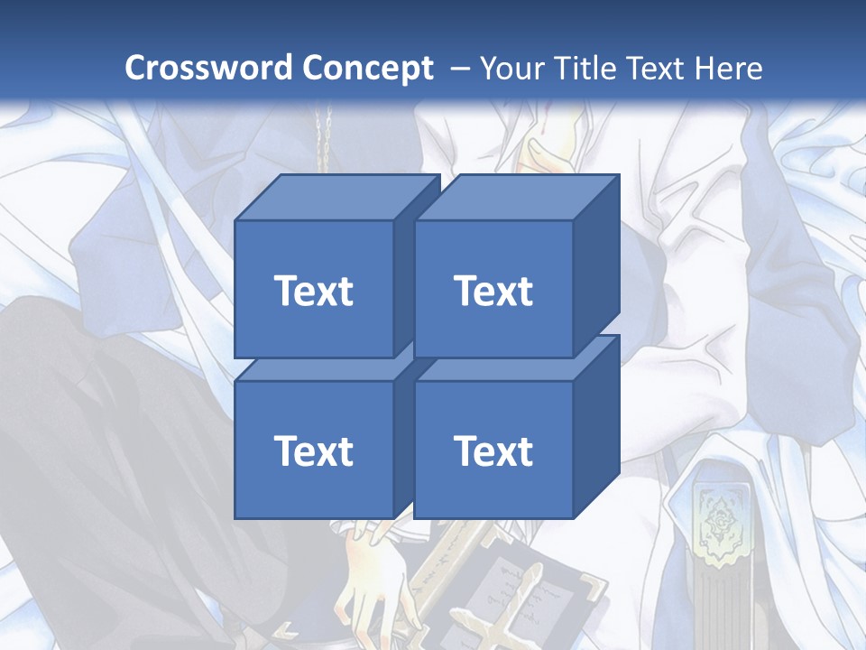 A Couple Of Anime Characters Sitting Next To Each Other PowerPoint Template