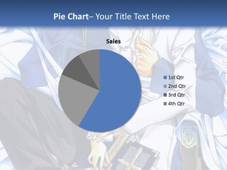 A Couple Of Anime Characters Sitting Next To Each Other PowerPoint Template