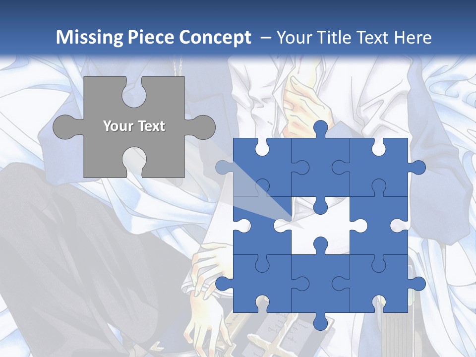 A Couple Of Anime Characters Sitting Next To Each Other PowerPoint Template