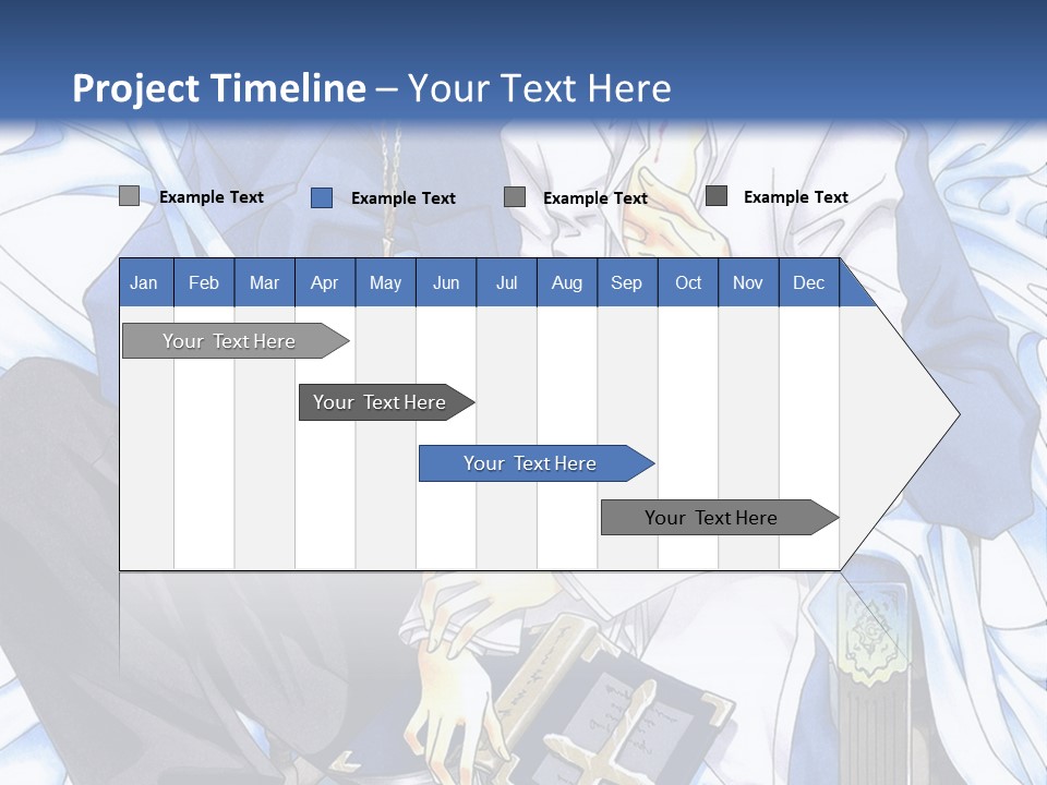 A Couple Of Anime Characters Sitting Next To Each Other PowerPoint Template