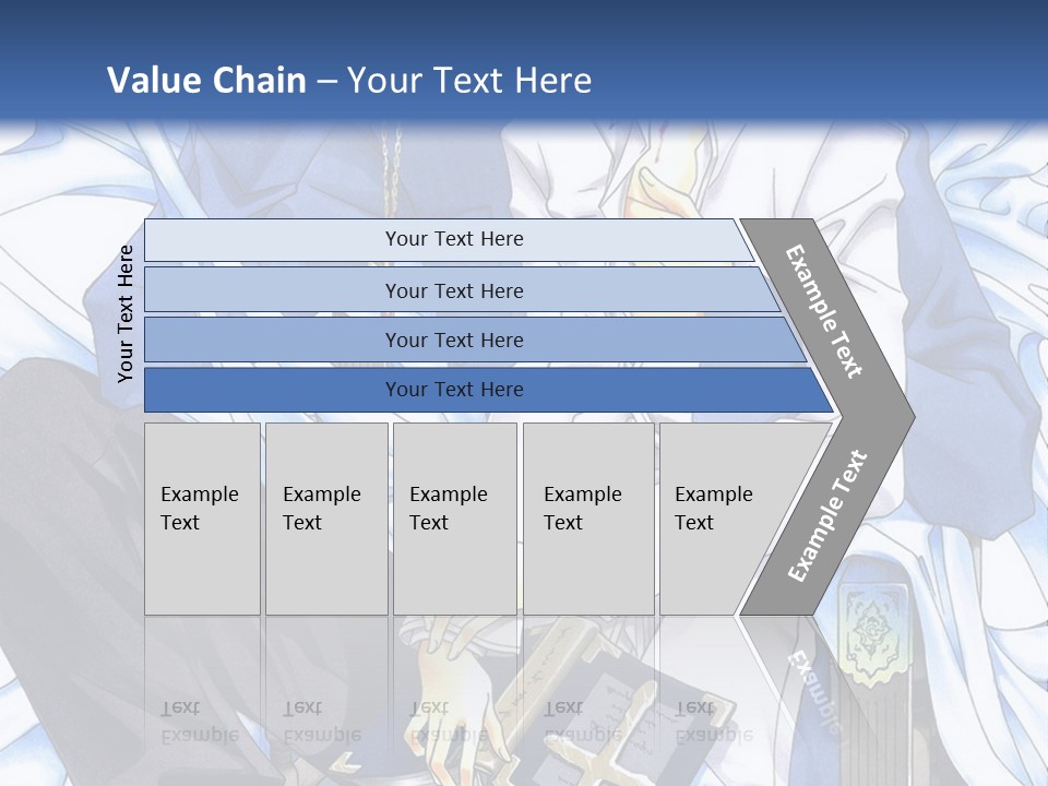 A Couple Of Anime Characters Sitting Next To Each Other PowerPoint Template