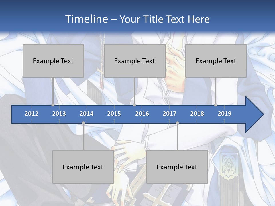 A Couple Of Anime Characters Sitting Next To Each Other PowerPoint Template