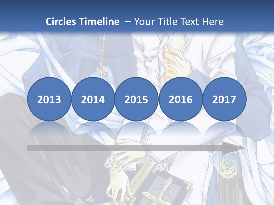 A Couple Of Anime Characters Sitting Next To Each Other PowerPoint Template