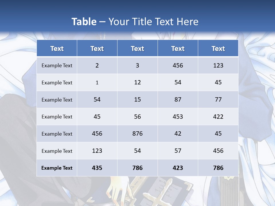 A Couple Of Anime Characters Sitting Next To Each Other PowerPoint Template