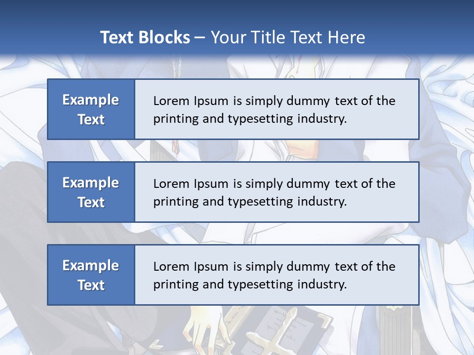 A Couple Of Anime Characters Sitting Next To Each Other PowerPoint Template