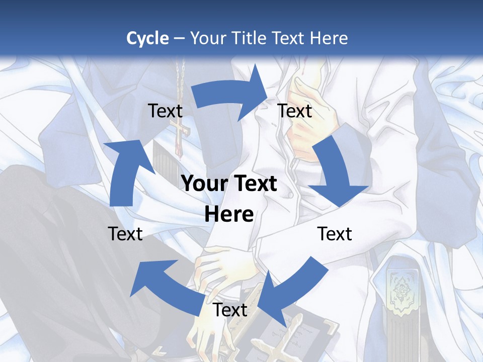 A Couple Of Anime Characters Sitting Next To Each Other PowerPoint Template