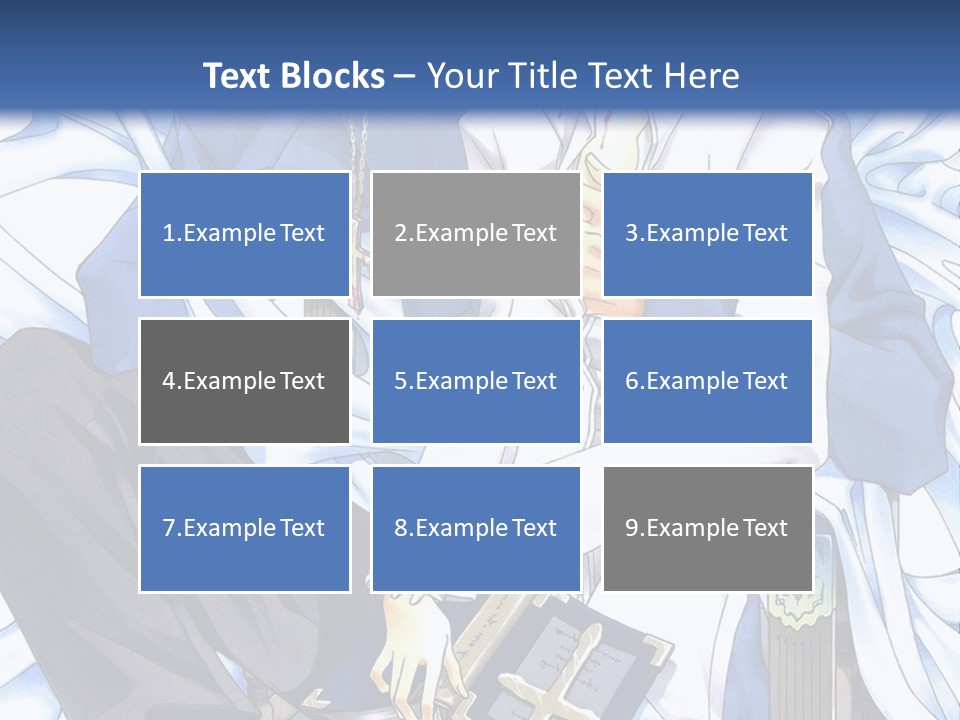 A Couple Of Anime Characters Sitting Next To Each Other PowerPoint Template