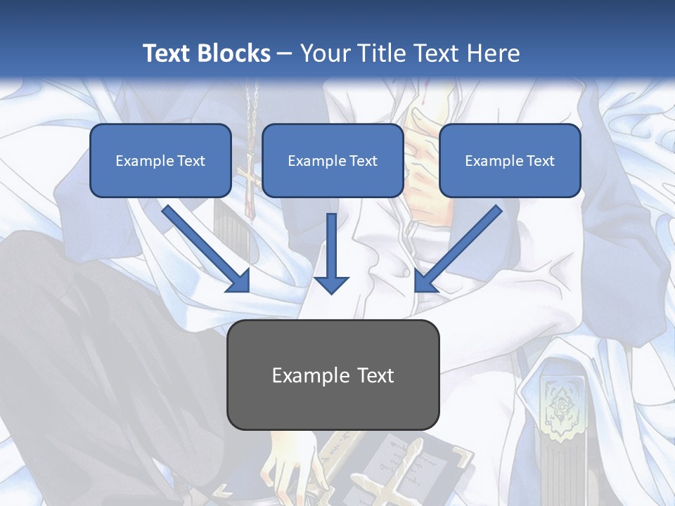 A Couple Of Anime Characters Sitting Next To Each Other PowerPoint Template