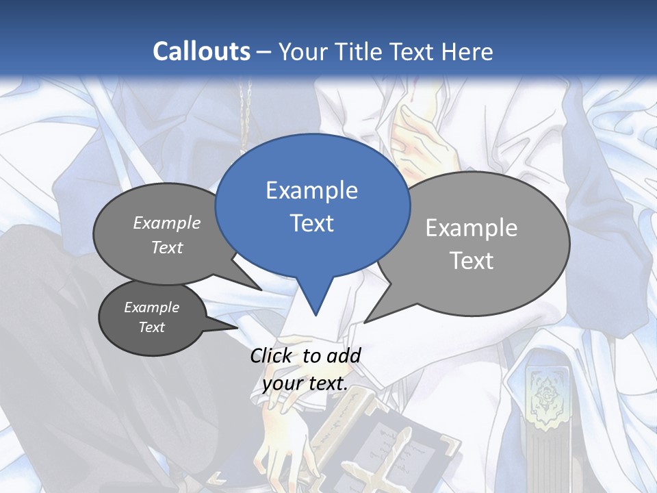 A Couple Of Anime Characters Sitting Next To Each Other PowerPoint Template