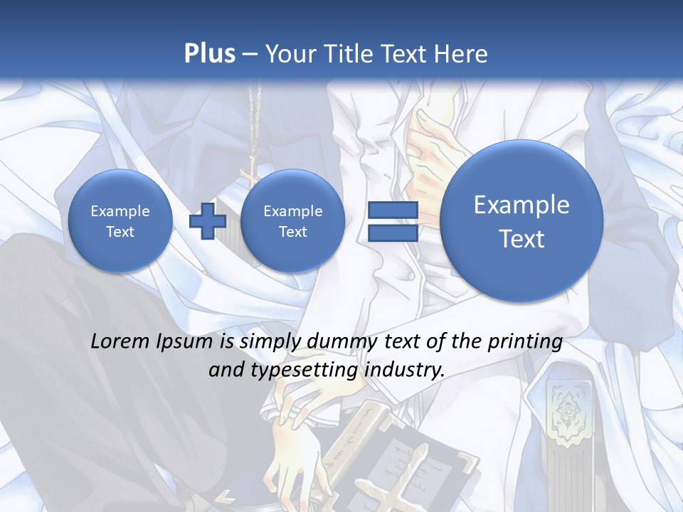 A Couple Of Anime Characters Sitting Next To Each Other PowerPoint Template