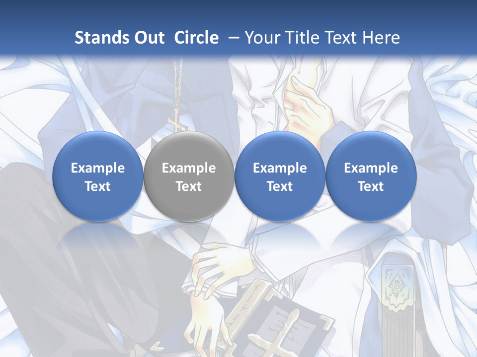 A Couple Of Anime Characters Sitting Next To Each Other PowerPoint Template