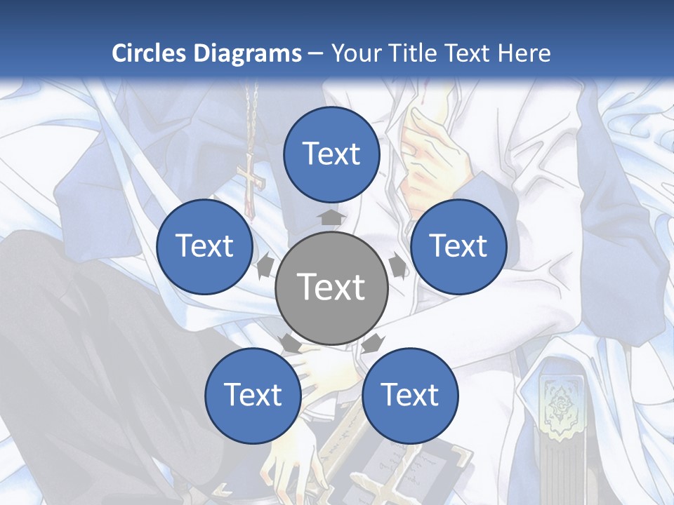 A Couple Of Anime Characters Sitting Next To Each Other PowerPoint Template