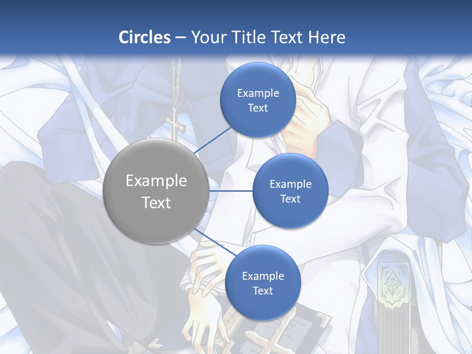 A Couple Of Anime Characters Sitting Next To Each Other PowerPoint Template