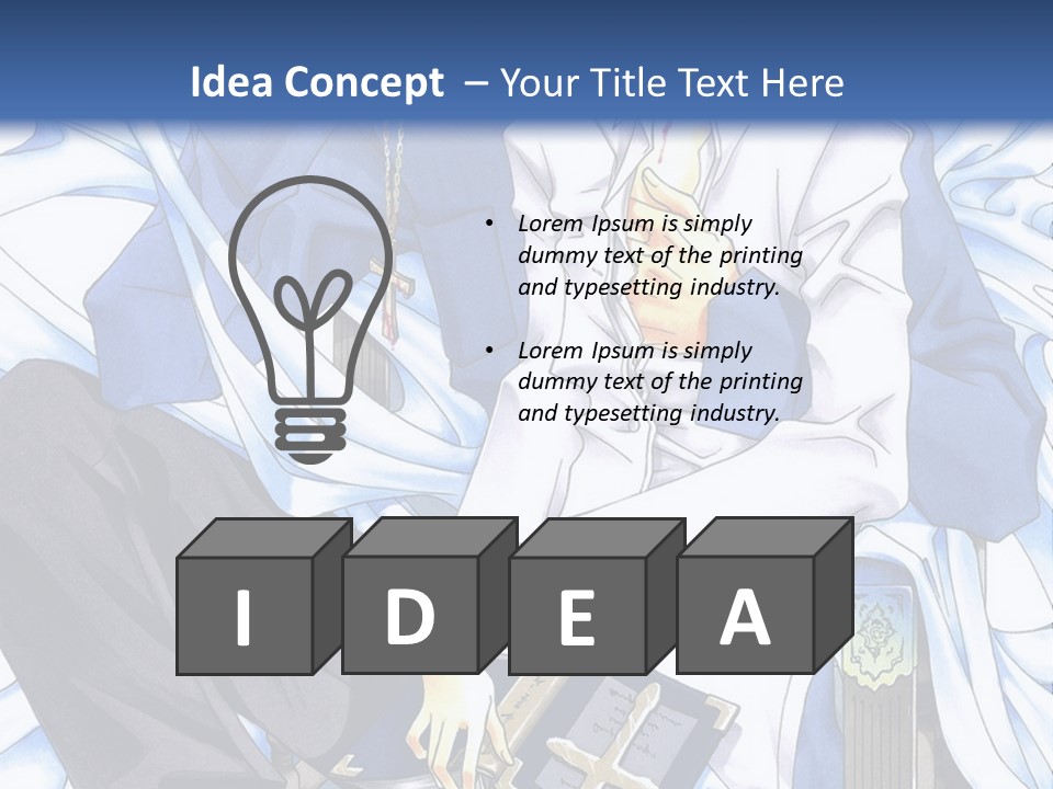 A Couple Of Anime Characters Sitting Next To Each Other PowerPoint Template