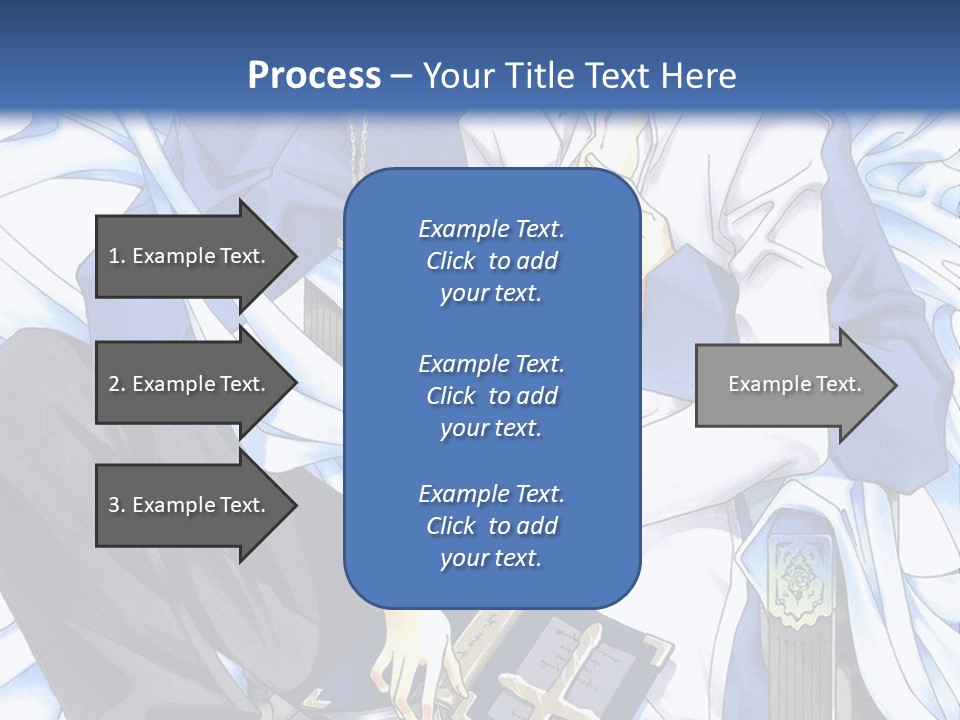 A Couple Of Anime Characters Sitting Next To Each Other PowerPoint Template
