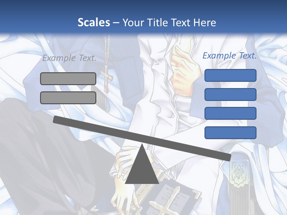 A Couple Of Anime Characters Sitting Next To Each Other PowerPoint Template