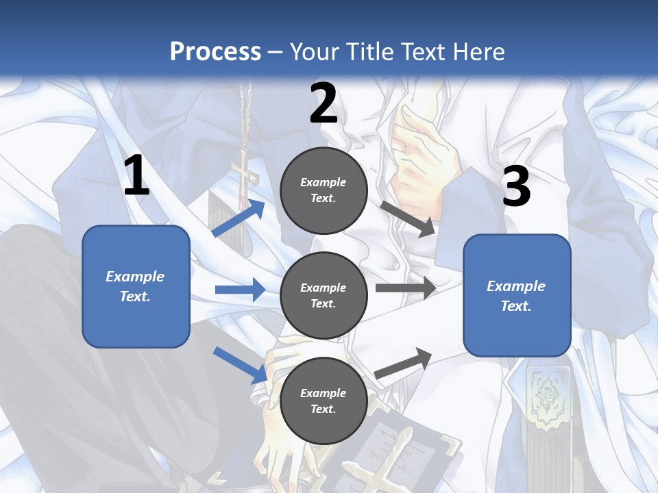A Couple Of Anime Characters Sitting Next To Each Other PowerPoint Template