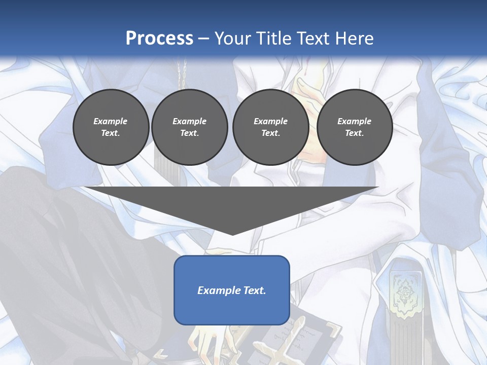 A Couple Of Anime Characters Sitting Next To Each Other PowerPoint Template