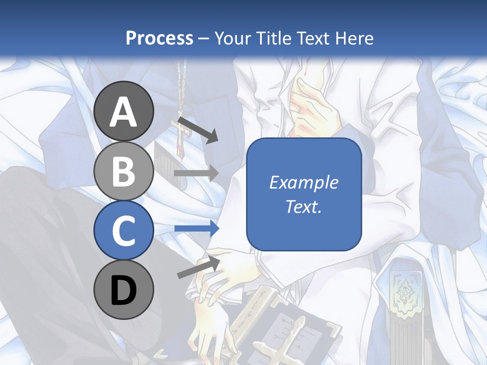 A Couple Of Anime Characters Sitting Next To Each Other PowerPoint Template
