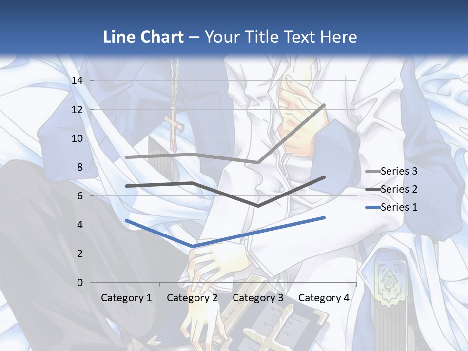 A Couple Of Anime Characters Sitting Next To Each Other PowerPoint Template