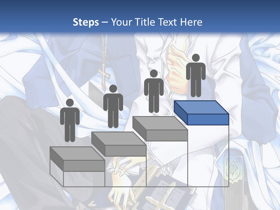 A Couple Of Anime Characters Sitting Next To Each Other PowerPoint Template