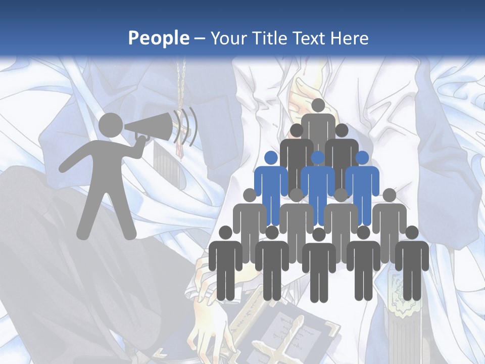 A Couple Of Anime Characters Sitting Next To Each Other PowerPoint Template