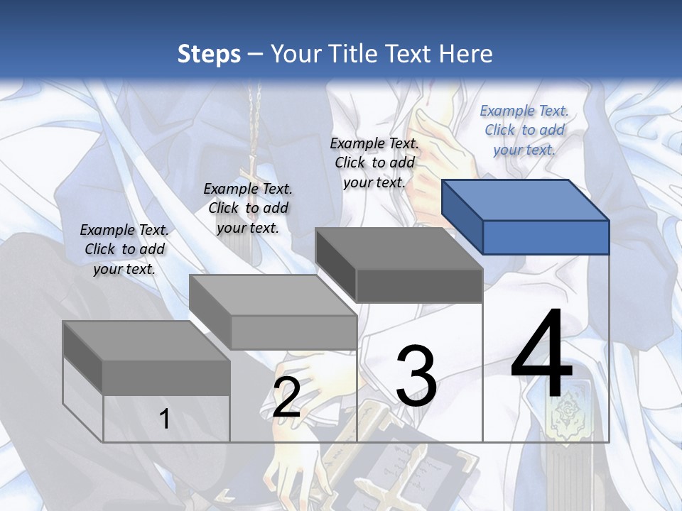 A Couple Of Anime Characters Sitting Next To Each Other PowerPoint Template