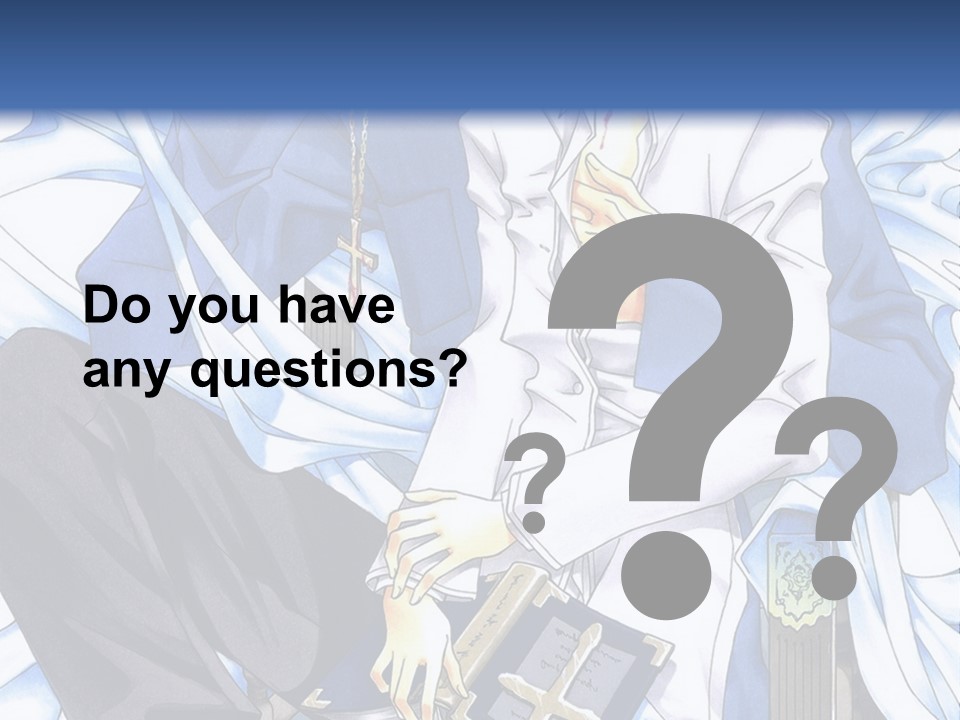 A Couple Of Anime Characters Sitting Next To Each Other PowerPoint Template