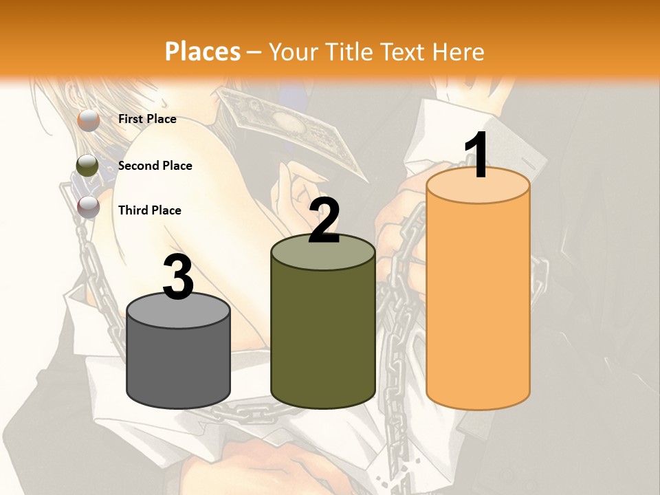 A Man And A Woman Hugging In Front Of An Orange Background PowerPoint Template