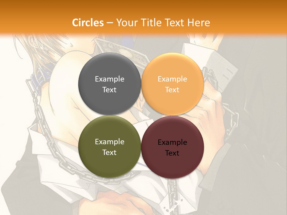 A Man And A Woman Hugging In Front Of An Orange Background PowerPoint Template