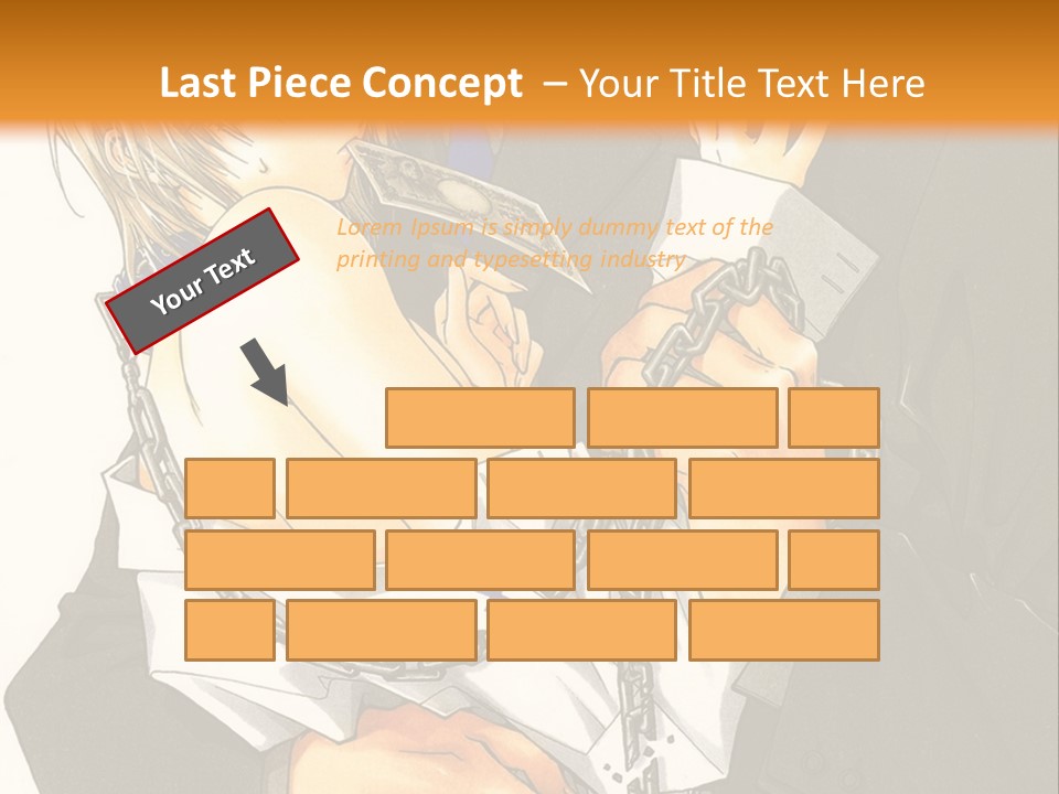 A Man And A Woman Hugging In Front Of An Orange Background PowerPoint Template