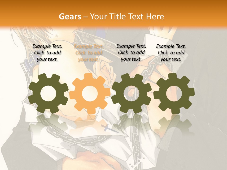 A Man And A Woman Hugging In Front Of An Orange Background PowerPoint Template