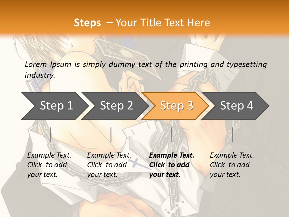 A Man And A Woman Hugging In Front Of An Orange Background PowerPoint Template