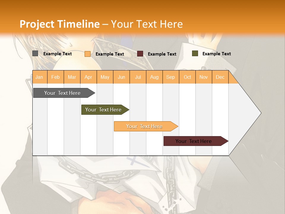 A Man And A Woman Hugging In Front Of An Orange Background PowerPoint Template