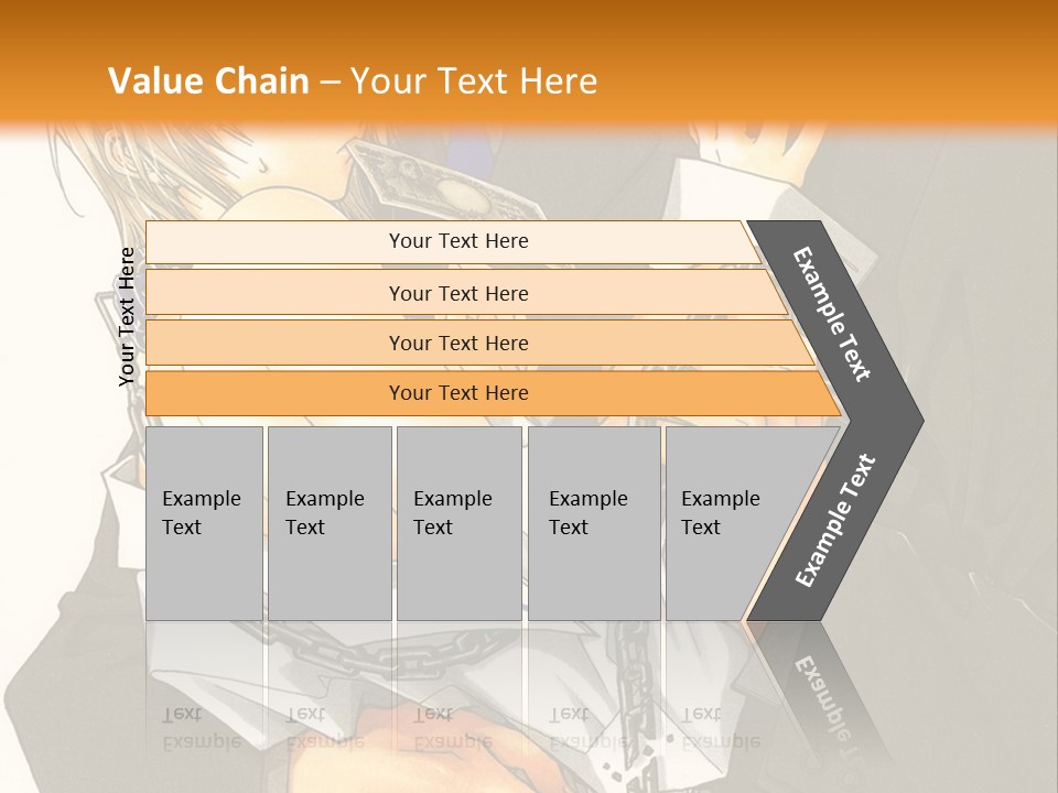 A Man And A Woman Hugging In Front Of An Orange Background PowerPoint Template