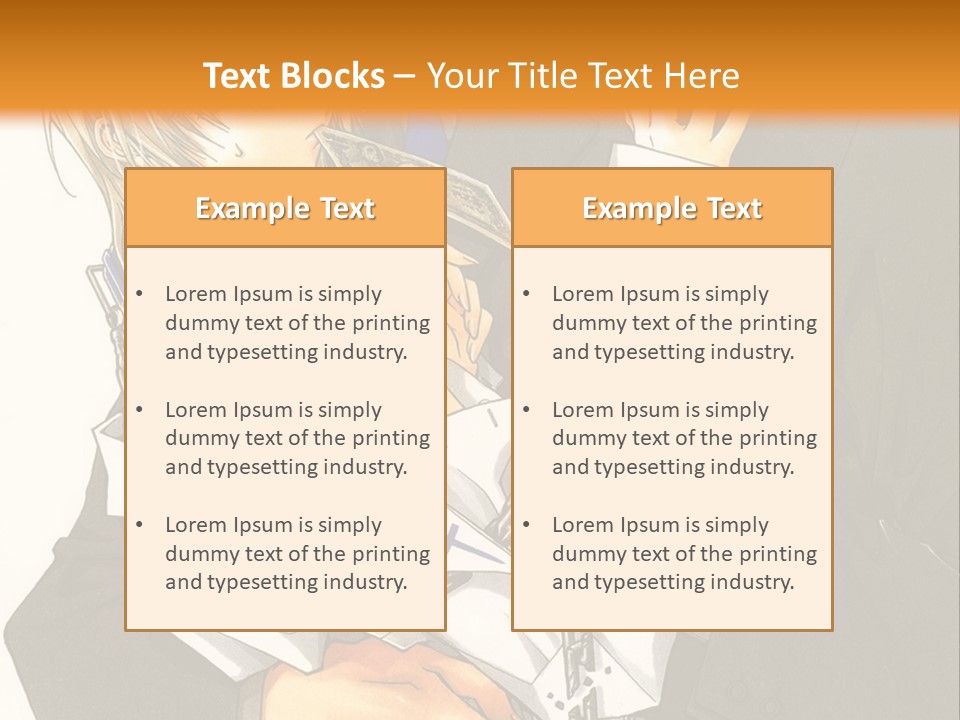 A Man And A Woman Hugging In Front Of An Orange Background PowerPoint Template