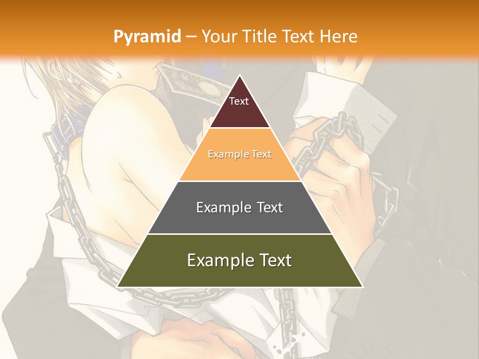 A Man And A Woman Hugging In Front Of An Orange Background PowerPoint Template