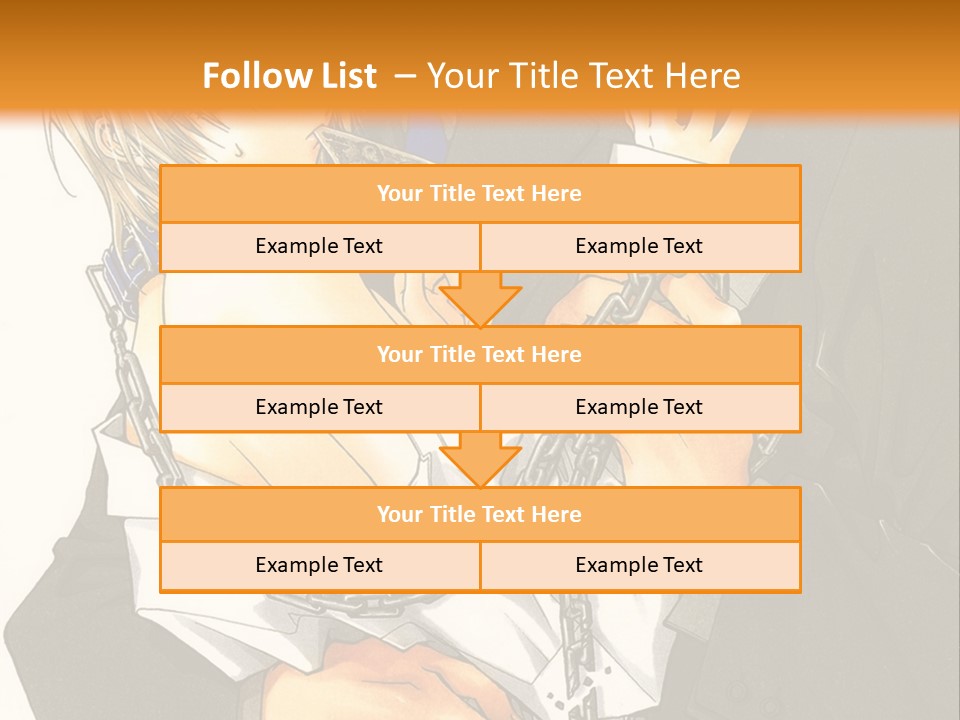 A Man And A Woman Hugging In Front Of An Orange Background PowerPoint Template