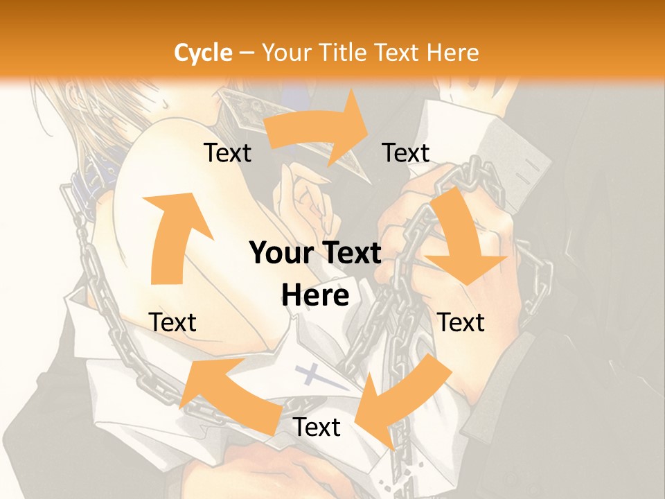 A Man And A Woman Hugging In Front Of An Orange Background PowerPoint Template